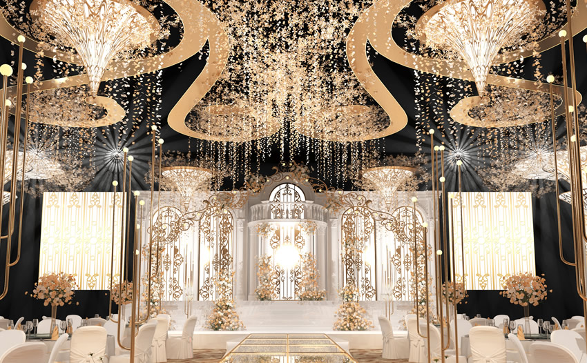 乌兰花木兰喜事汇金色大厅效果展示